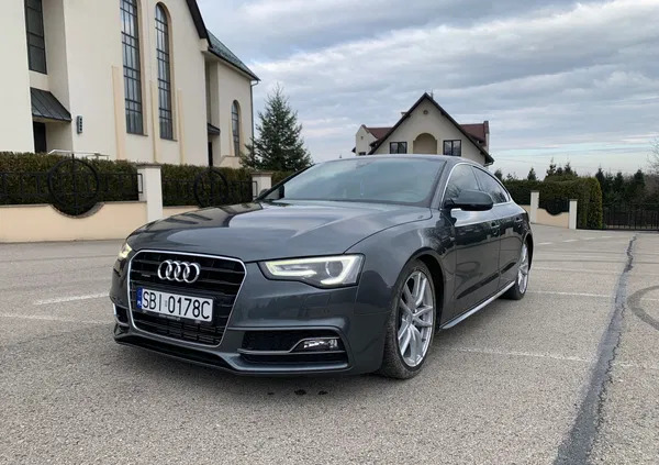 śląskie Audi A5 cena 77900 przebieg: 142000, rok produkcji 2014 z Biała